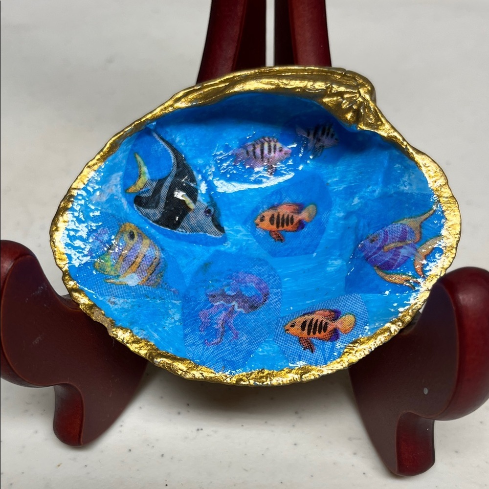 Handcrafted Aquatic Seashell Trinket Dish